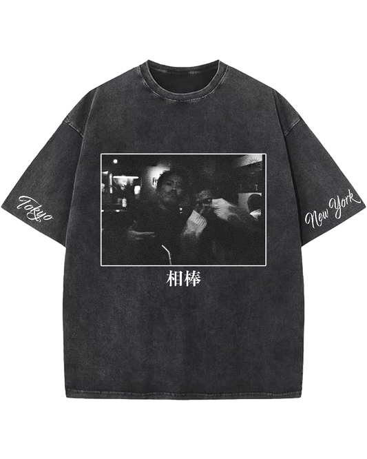 AiBou "Partner" Graphic + Embroidery T Shirt